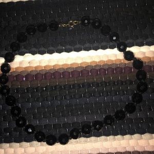 Black beaded necklace
